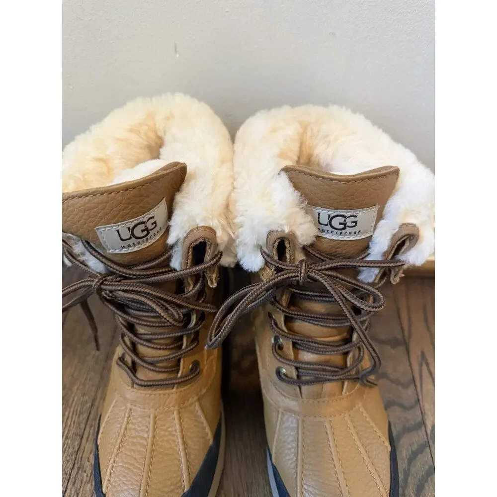 UGG Women's Adirondack III Short Chestnut Leather Wateproof Boots Sz 6 NEW $250